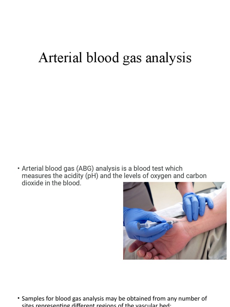 Arterial Blood Gas Analysis Overview | PDF | Hypoxia (Medical ...