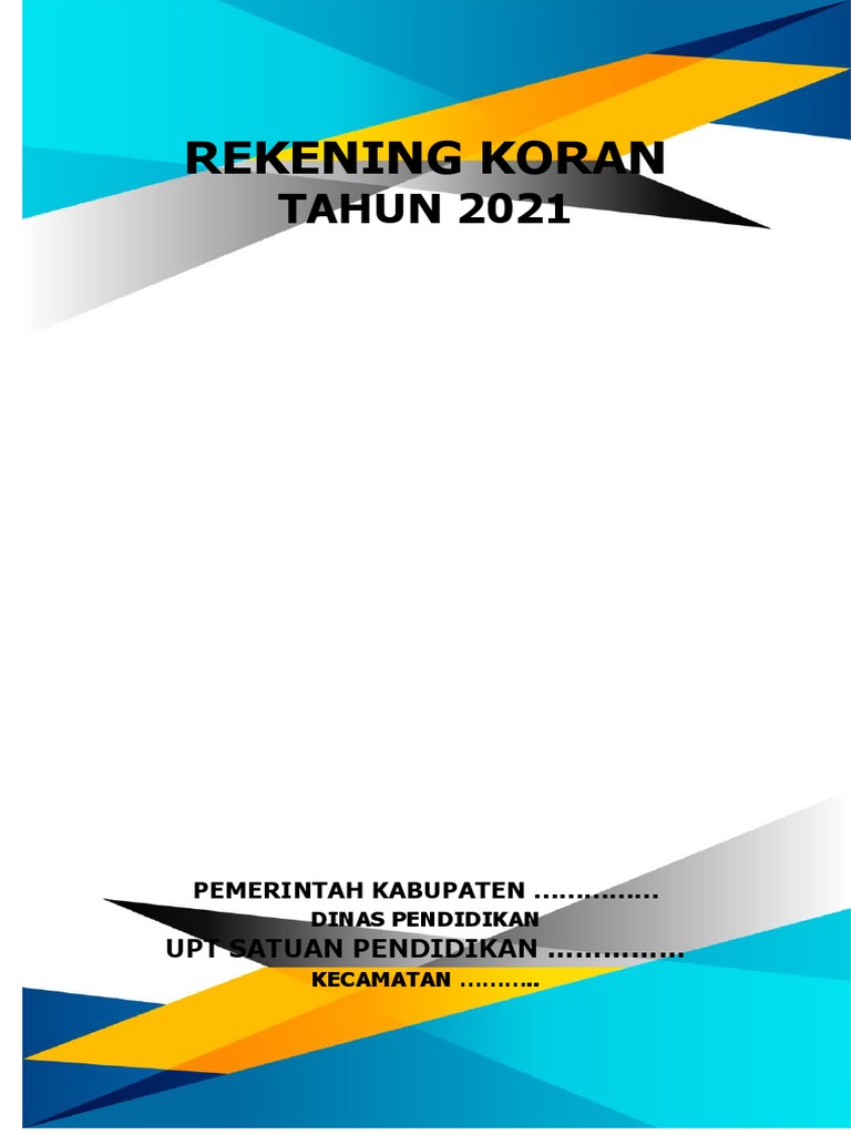 Cover Laporan Rekening Koran 2021 | PDF
