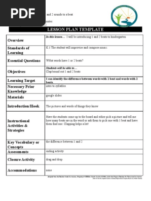 music lesson plan