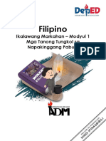 Filipino1 - q2 - Mod1 - Mga Tanong Tungkol Sa Napakinggang Pabula - v3