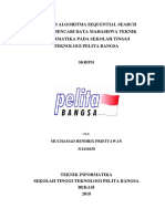 Analisis Algoritma Sequential Search Untuk Mencari Data Mahasiswa Teknik Informatika Pada Sekolah Tinggi Teknologi Pelita Bangsa