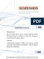 Suspension: Course Name: Pharmaceutical Technology-I Course Code: PHRM 3125