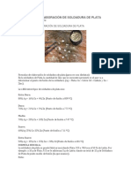 Formulas de Elaboración de Soldadura de Plata