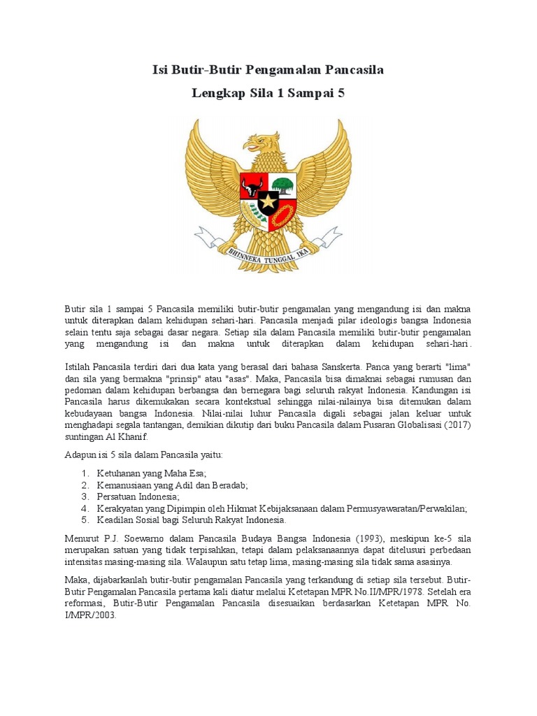 Butir Pancasila | PDF