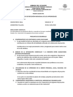 Examen Quimestral Reflexión de Aprendizajes 1