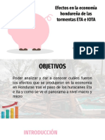 Efectos en La Economia Hondureña de Las Tormentas ETA e IOTA