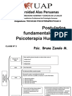 TCAS PSICOTERAPEUTICAS II Clase 2. Postulados Mfundamentales de La Psicoterapia Humanista