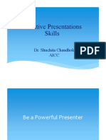 Effective Presentations Skills: Dr. Shuchita Chandhok Aicc