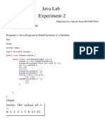 Java Lab Experiment-2: Platform Used: Eclipse IDE