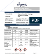 Safety Data Sheet: Product (S) : Haymes Industrial Coatings 306 Acrylic Lacquer