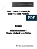 COCP - Relações Públicas e Ética na Administração