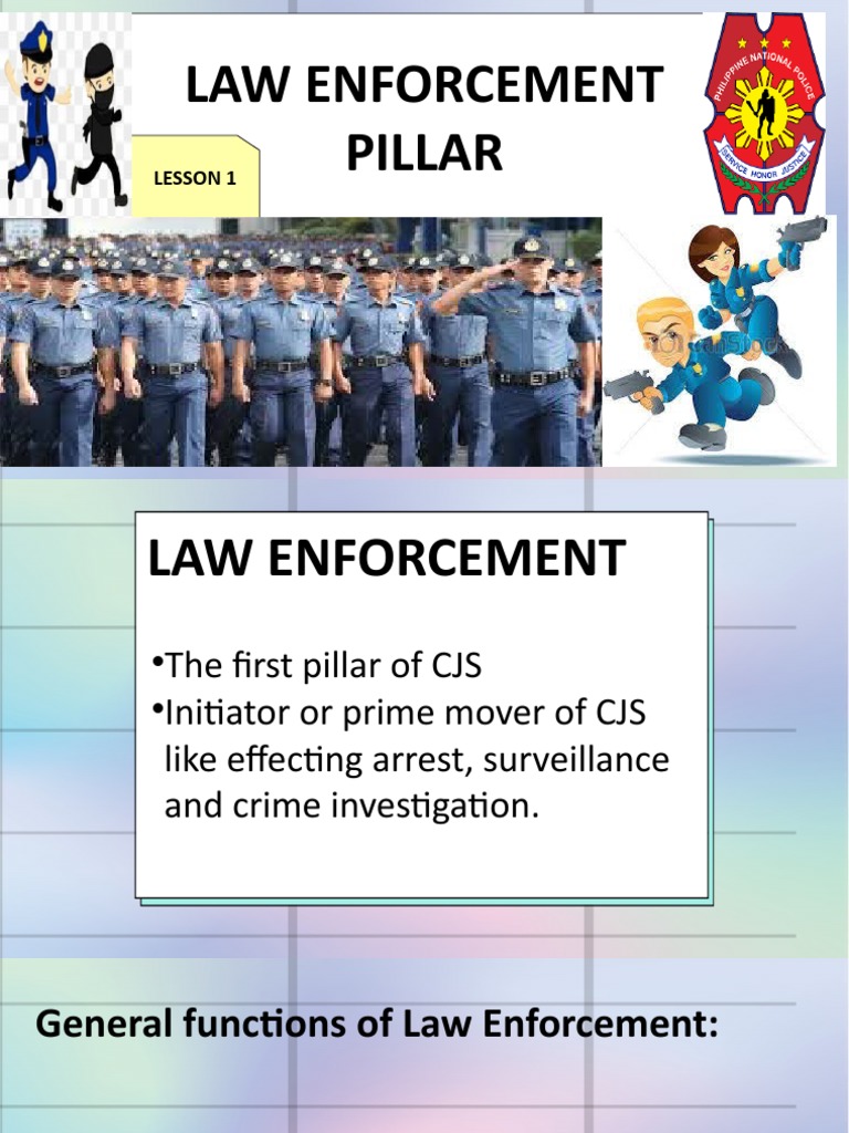 Law Enforcement Pillar Lesson 1 PDF Prosecutor Search Warrant