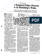 Follow in Bombing's Wake: Plans To Expand Police Po