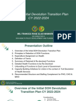 DOH Initial Devolution Transition Plan 2022-2024
