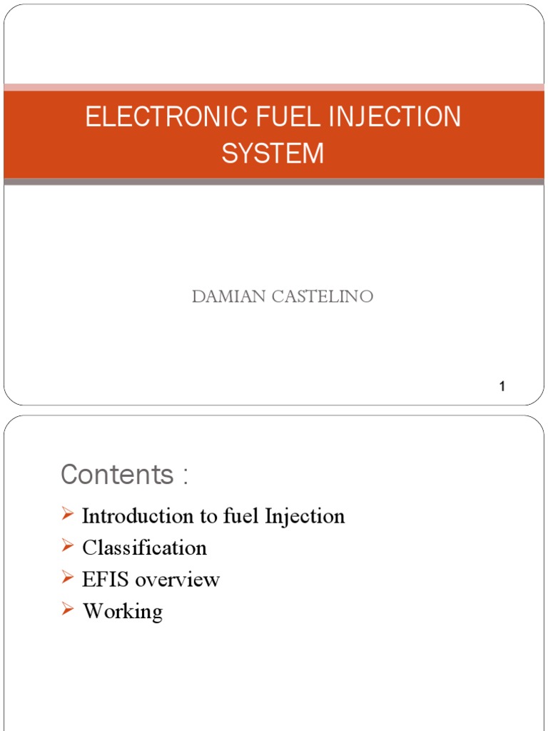 Electronic Fuel Injection System Damian Castelino PDF Fuel Injection Throttle
