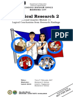 Practical Research 2: Second Quarter-Module 11 Logical Conclusions From Research Findings