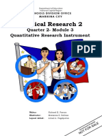 Practical Research 2: Quarter 2-Module 3 Quantitative Research Instrument