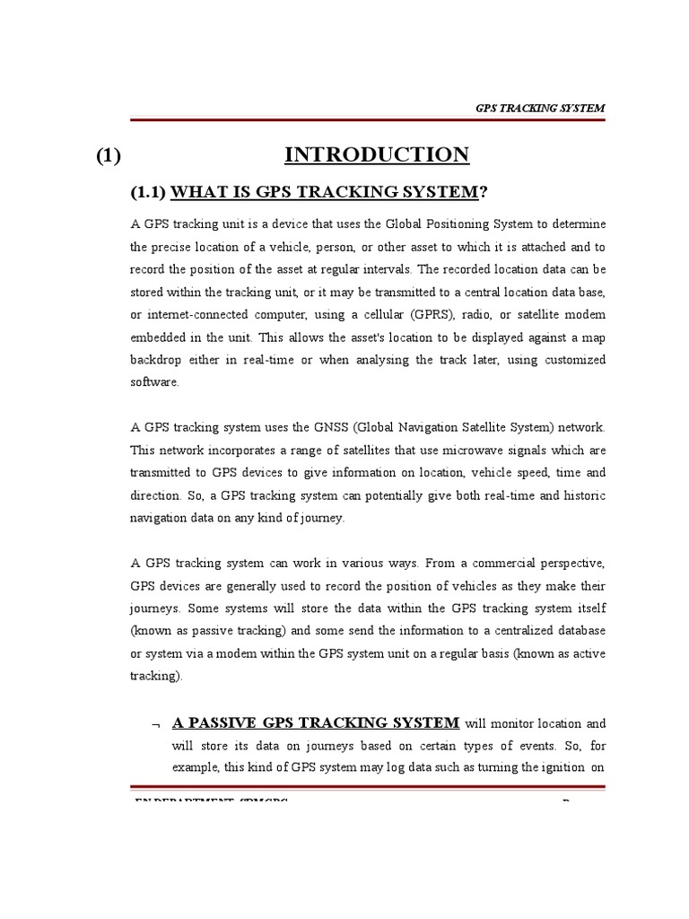 Gps Tracking System Project Report PDF Electrical Resistance And