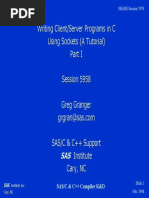 Writing Client/Server Programs in C Using Sockets (A Tutorial) Session 5958 Greg Granger Grgran at Sas SAS/C & C++ Support Institute Cary, NC