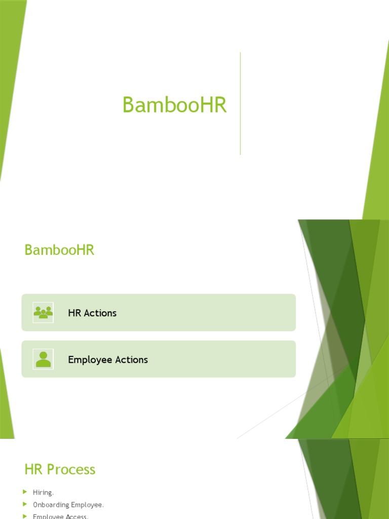 BambooHR Demo PDF Employment Payroll