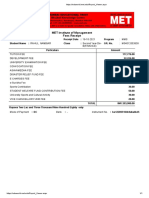 MET Institute Fees Receipt for Rahul Nambiar