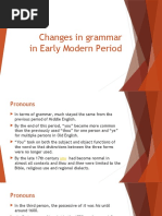 Changes in Grammar Modern English