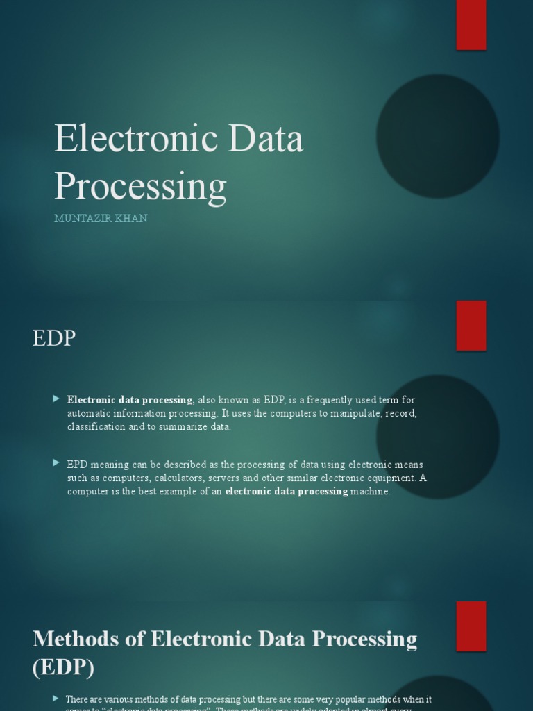 Electronic Data Processing | PDF | Process (Computing) | Software ...