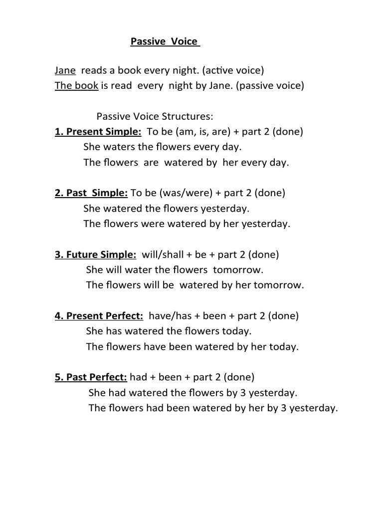 Passive Voice | PDF