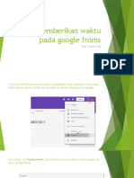 Cara Memberikan Waktu Pada Google Froms