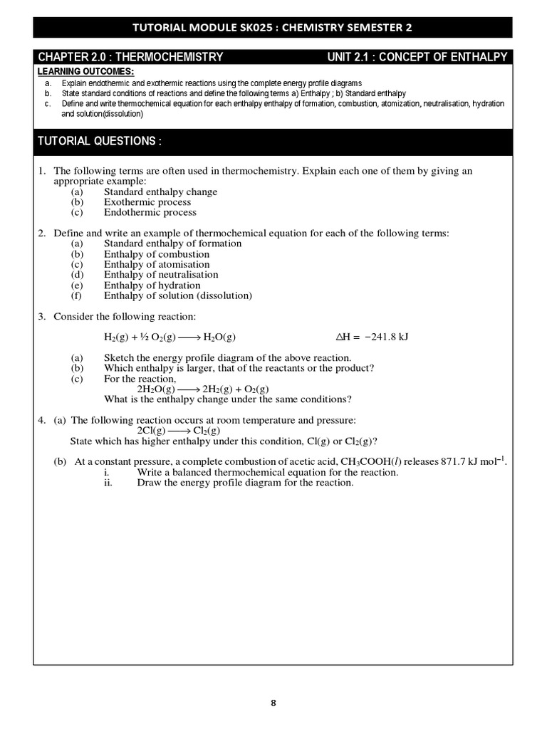 Thermochemistry Concepts and Calculations | PDF | Enthalpy | Solvation