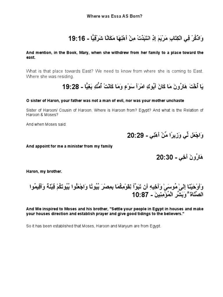 Birthplace of Essa AS Explained | PDF | Abrahamic Religions
