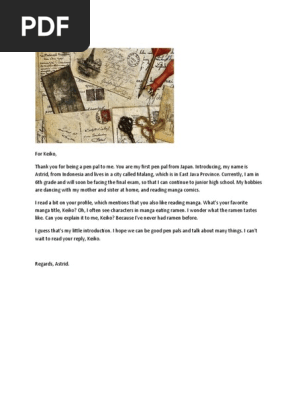 Personal Letter Pen Pal