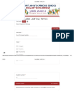 Social Studies Unit Test, Term 3: Total Points Natural Disasters in Indonesia