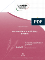 Generalidades de Nutrición y Dietética (Unidad 1)