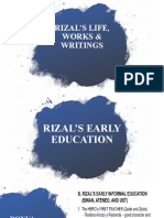 Rizal's Early Education