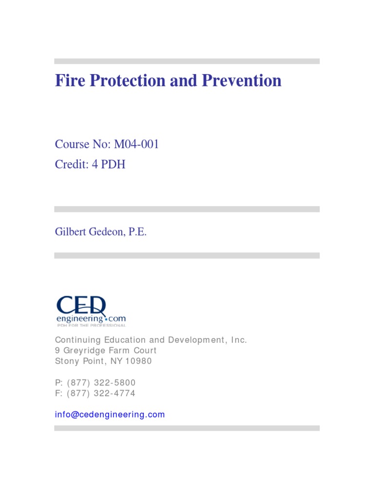 Fire Protection and Prevention Guidelines | PDF | Fire Sprinkler System ...