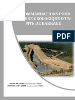 Recommandations Pour l Etude Geologique d Un Site de Barrage Version Du 20.04.2016 Finale (2)