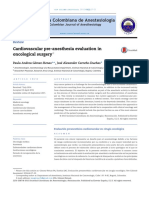 Revista Colombiana de Anestesiología: Cardiovascular Pre-Anesthesia Evaluation in Oncological Surgery