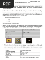 Central Processing Unit