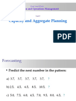 Capacity and Aggregate Planning: Production and Operations Management