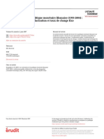 Les Contraintes de La Politique Monétaire Libanaise (1993-2004) : Endettement Public, Dollarisation Et Taux de Change Fixe