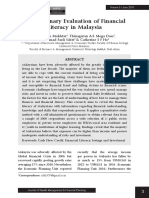A Preliminary Evaluation of Financial Literacy in Malaysia