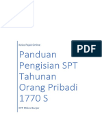 Panduan Pengisian SPT Tahunan 1770 S