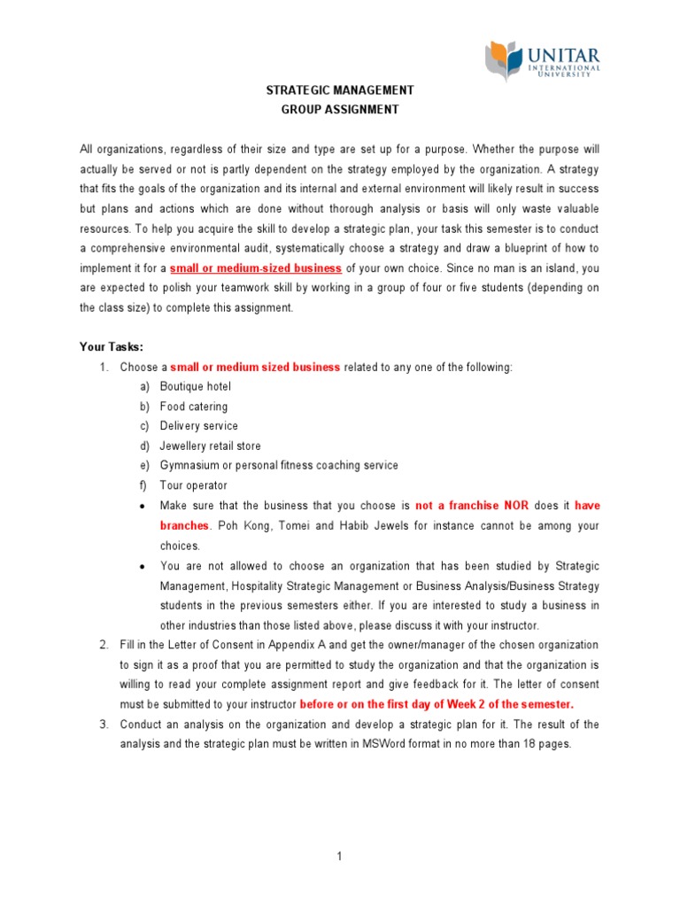 Strategic Management Group Assignment | PDF | Strategic Planning ...