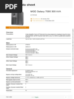 Product Data Sheet: MGE Galaxy 7000 300 kVA