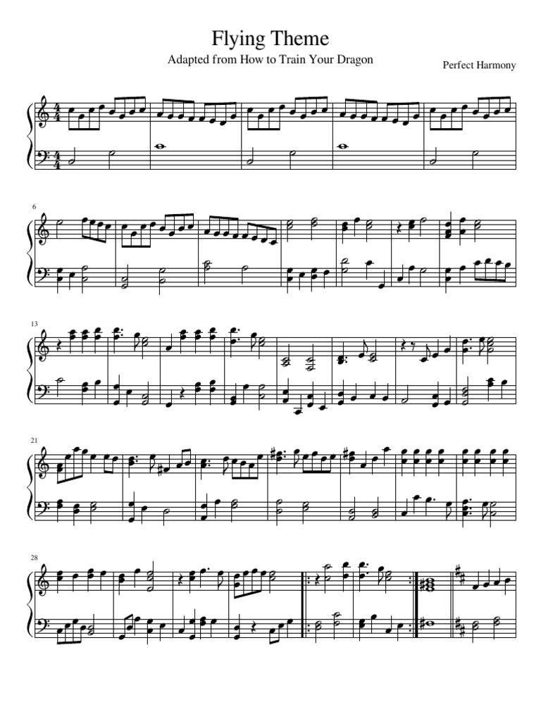 How To Train Your Dragon Flying Theme PDF