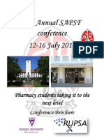 58th Annual SAPSF Conference Brochure