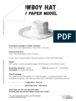 DIY Paper Model: Cowboy Hat