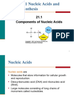 21.1 Components of Nucleic Acids: Publishing As Benjamin Cummings