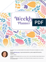 Weekly Planner Floral Style-A4